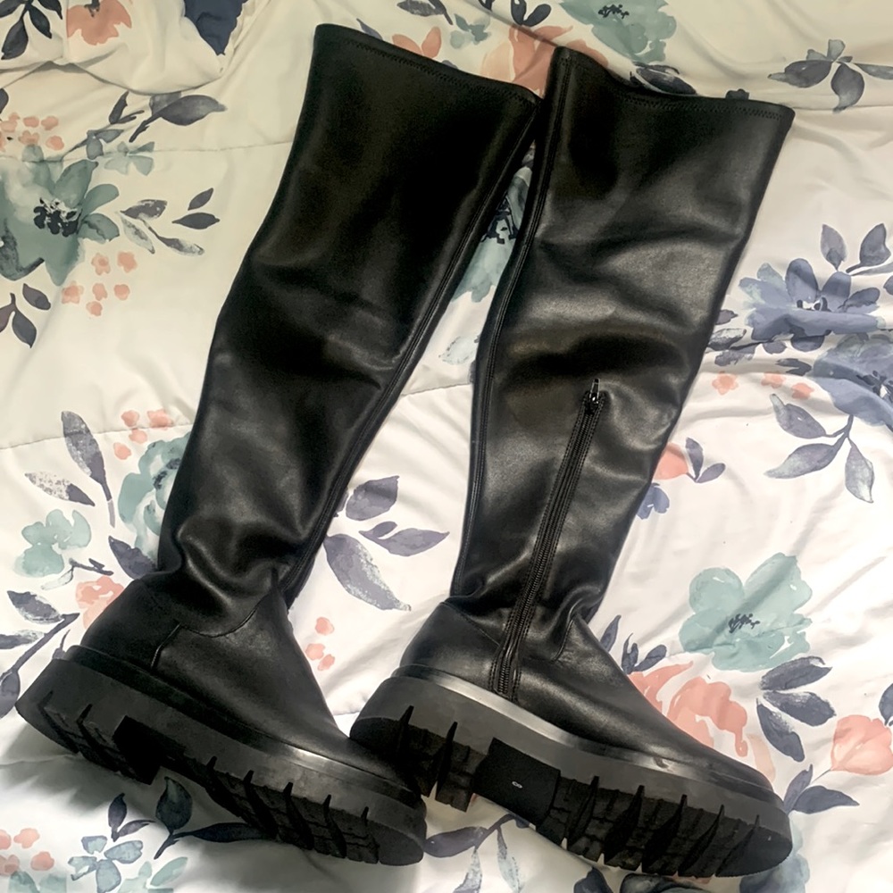 Steve Madden knee high boots.